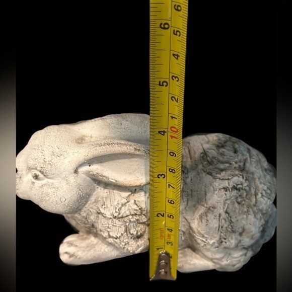 Farmhouse French Concrete Bunny‎ Rabbit Figurine Spring Home Decor - Picture 7 of 8